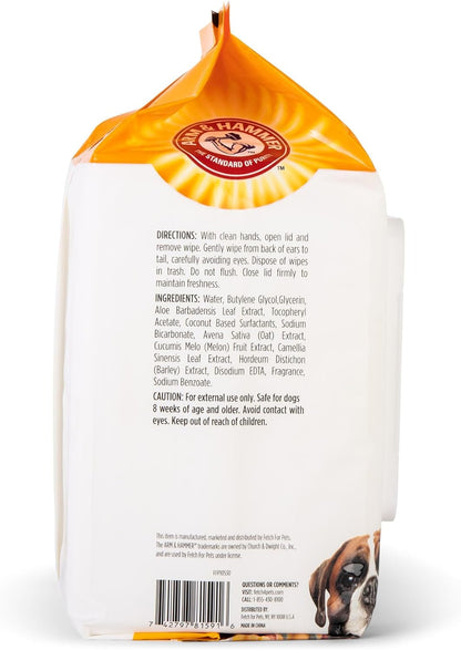 for Pets Heavy Duty Multipurpose Dog Wipes, Paw and Butt Wipes for Dogs to Help Clean Deodorize and Freshen Coat and Skin between Baths, Mango Scent, 100 Count